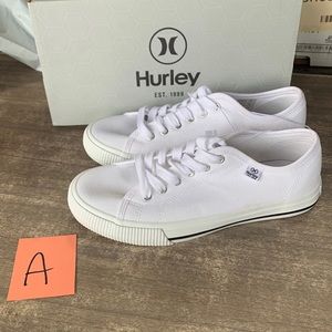 NWD Womens Hurley White Casual Sneakers Carrie